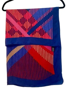 100% Silk Geometric Scarf from The Specialty House